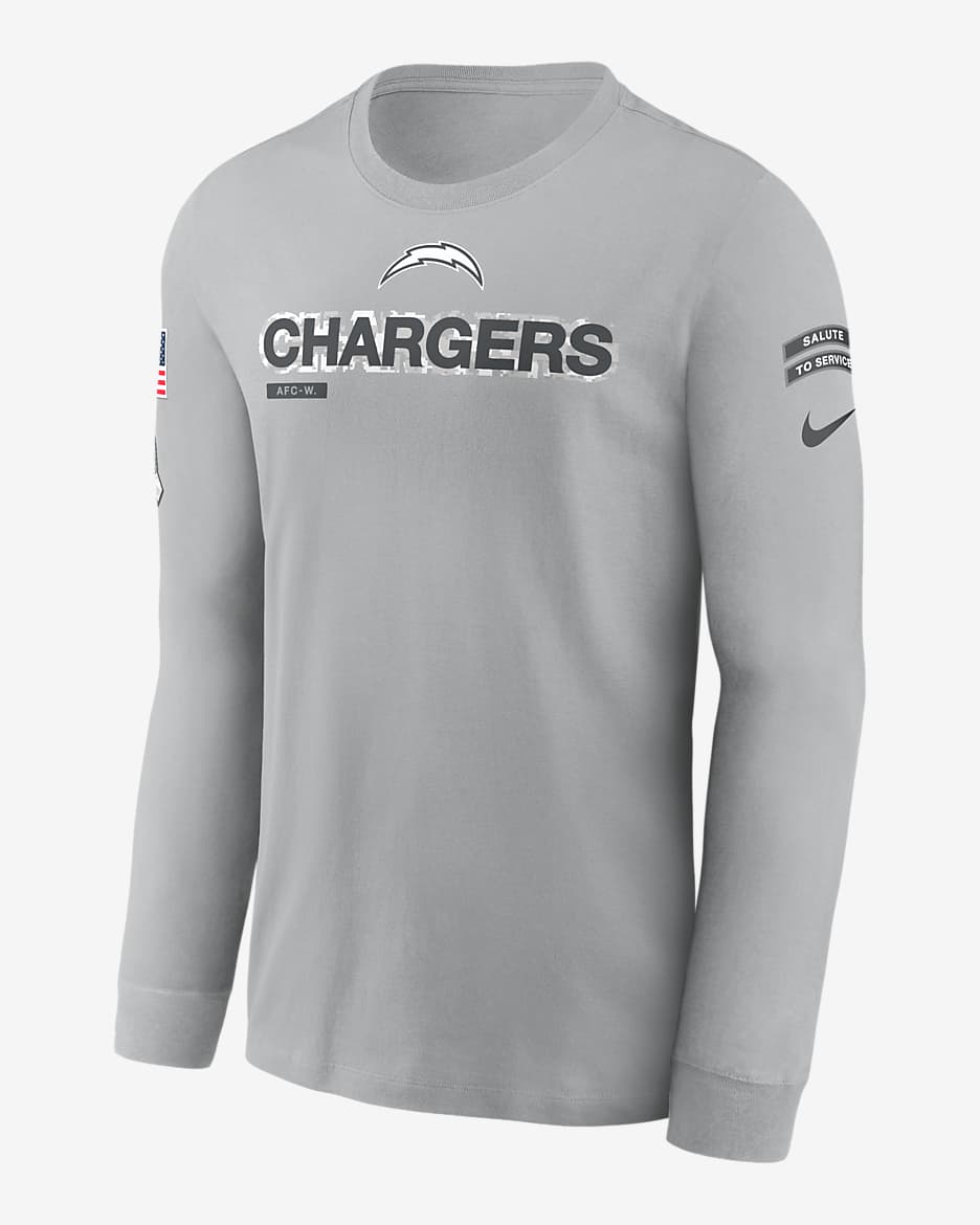 Los Angeles Chargers Salute to Service Mascot Edge Legend Men s Nike NFL Long Sleeve T Shirt